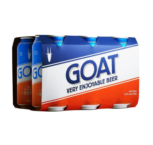 Mountain Goat Beer Can (carton/6pack) 375ml