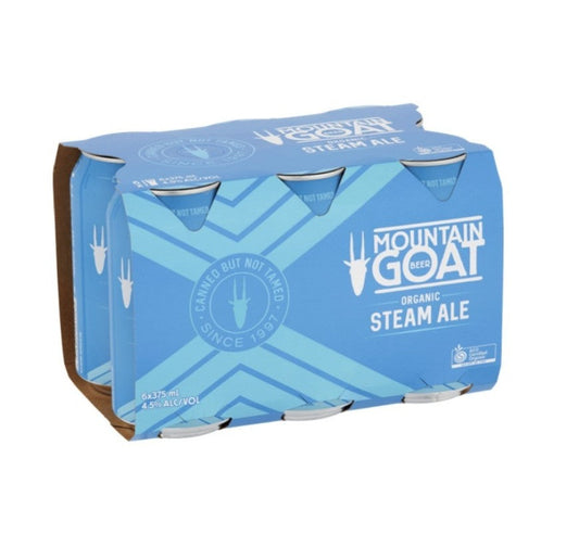 Mountain Goat Organic Steam Ale Beer Can (carton/6pack) 375ml