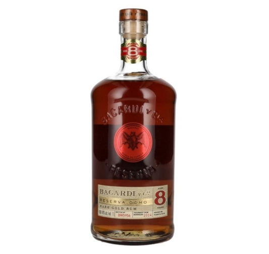 Bacardi Reserva Ocho 8 Year Old Rare Gold Rum 1Ltr