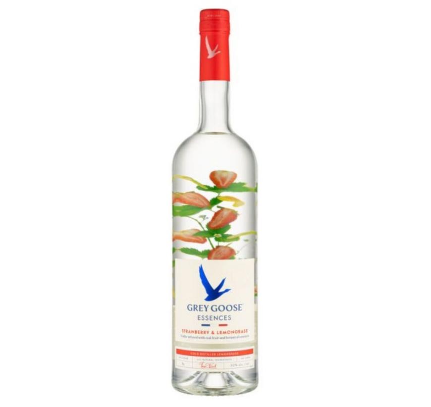 Grey Goose Essences Strawberry and Lemongrass Flavour Vodka 1Ltr