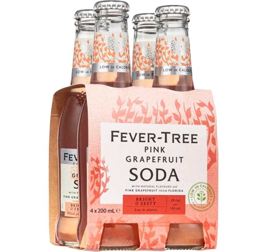 Fever-Tree Pink Grapefruit Soda Bottle (cartoon/4pack) 200ml