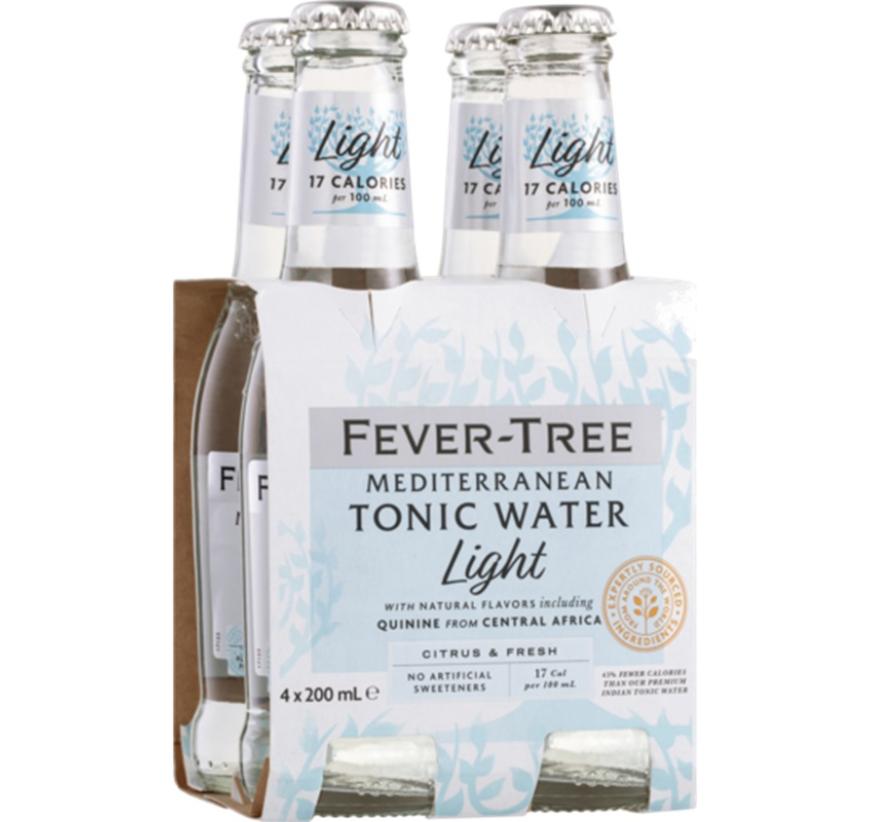 Fever-Tree Light Mediterranean Tonic Water Bottle (cartoon/4pack) 200ml