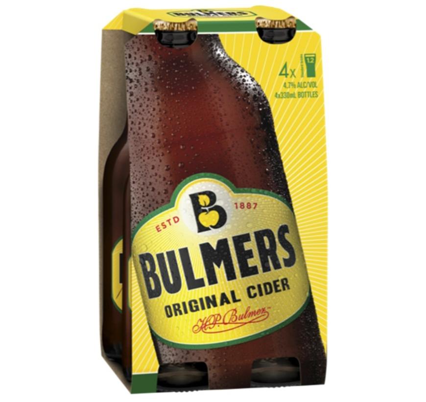 Bulmers Original Cider Bottles (carton/4pack) 330mL