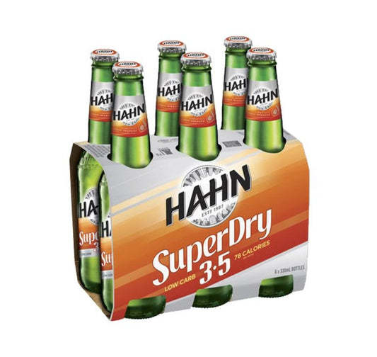 Hahn Super Dry Low Carb Btl carton/6pack
