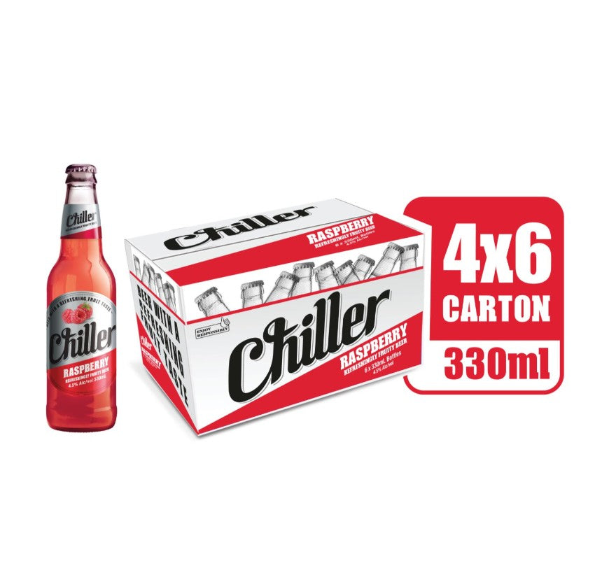 Chiller Raspberry Bottle (carton/6 pack) 330ml