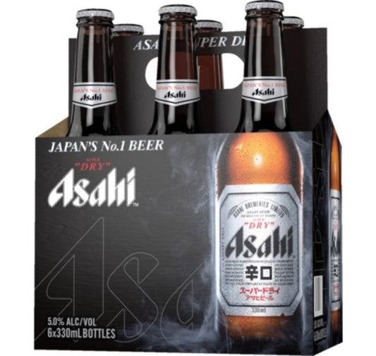 Asahi Super Dry Beer Bottle (carton/6pack) 330ml