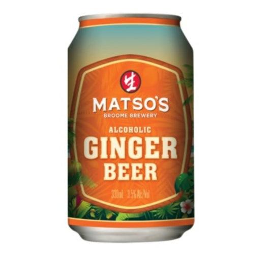 Matso's Ginger Beer Can  (carton/6pack) 330ml
