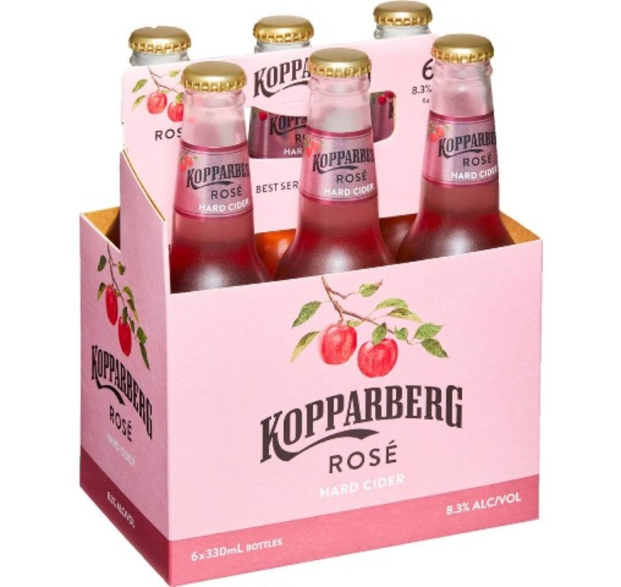 Kopparberg Rose Cider Bottles (carton/6pack) 330ml