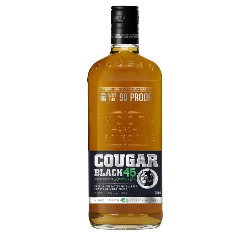 Cougar Black 45 Bourbon Whiskey 700ml