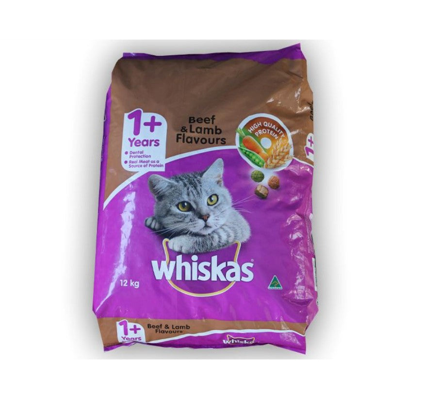 Whiskas Adult Beef Lamb 12kg