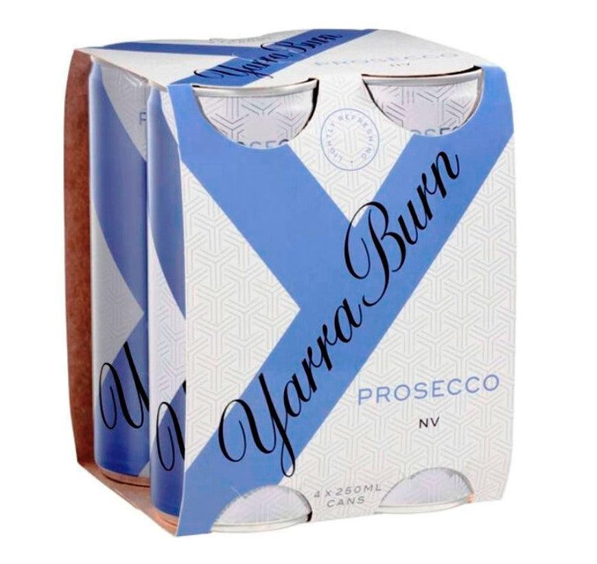 Yarra Burn Prosecco NV CANS (carton/4pack) 250ml