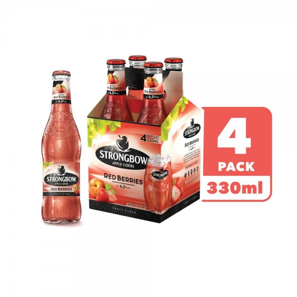Strongbow Apple Ciders Red Berries Bottle 4 Pack 330ml