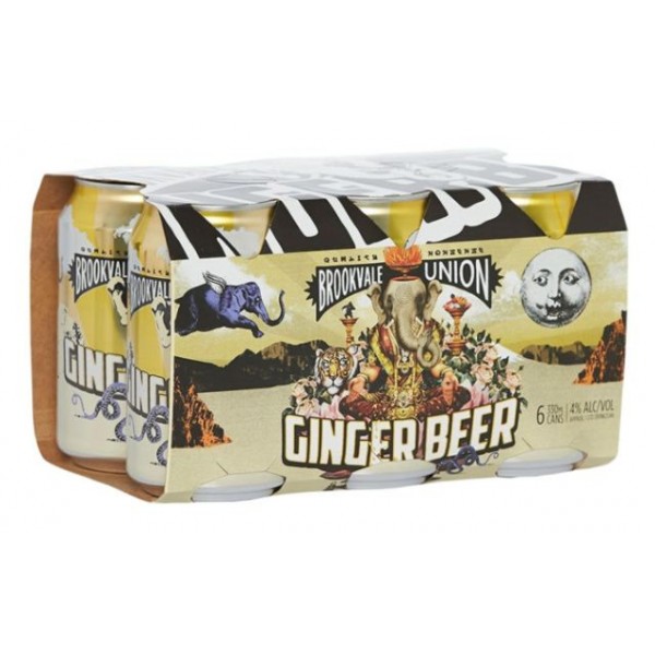 Brookvale Union Ginger Beer Can 6 Pack 330ml