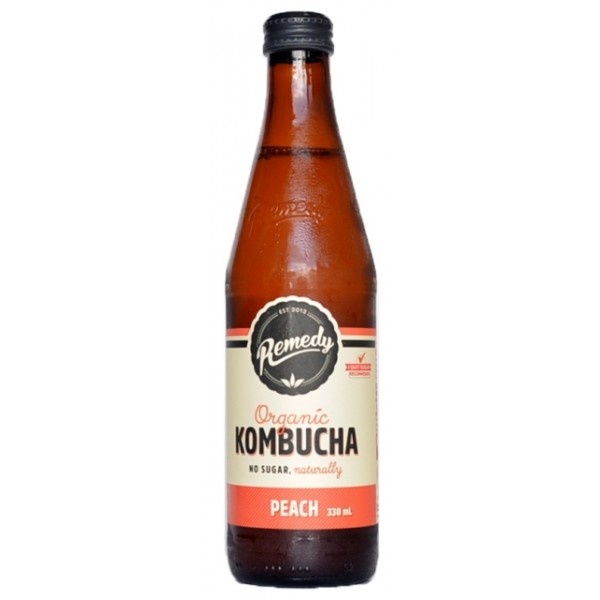 Remedy Kombucha PEACH Bottle 330ml