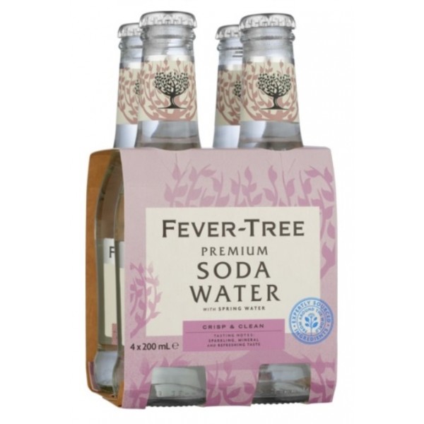 Fever-Tree Premium Soda Water 4PK Bottle 200ml
